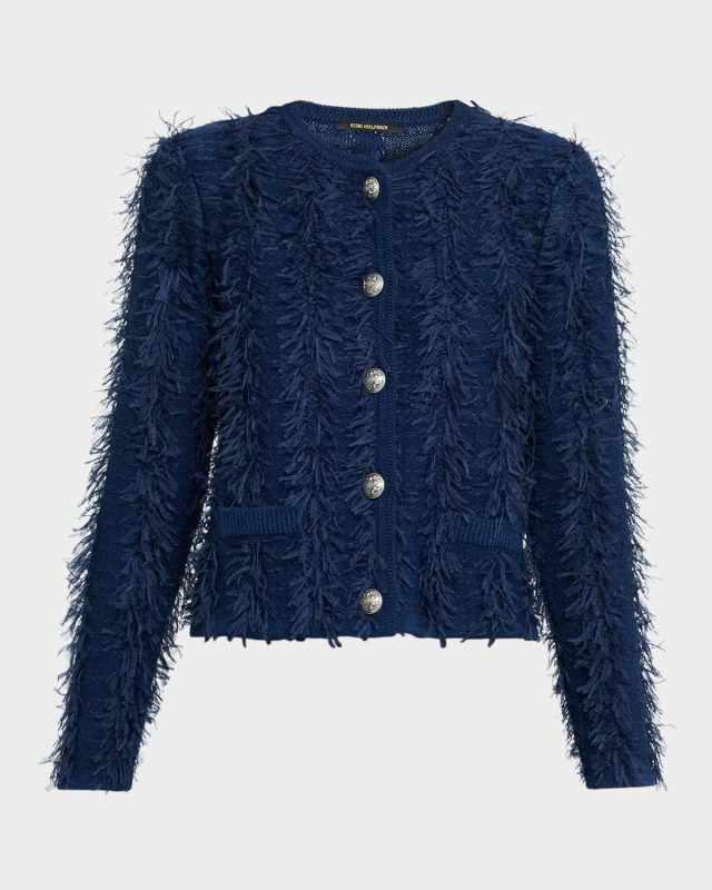 Lyra Fringed Button-Down Sweat
